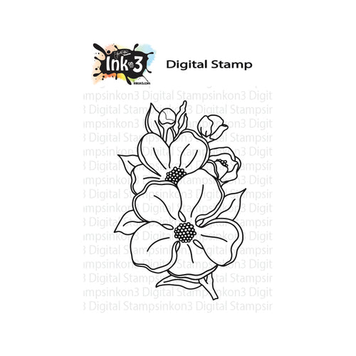 Dogwood Flower Digital Stamp