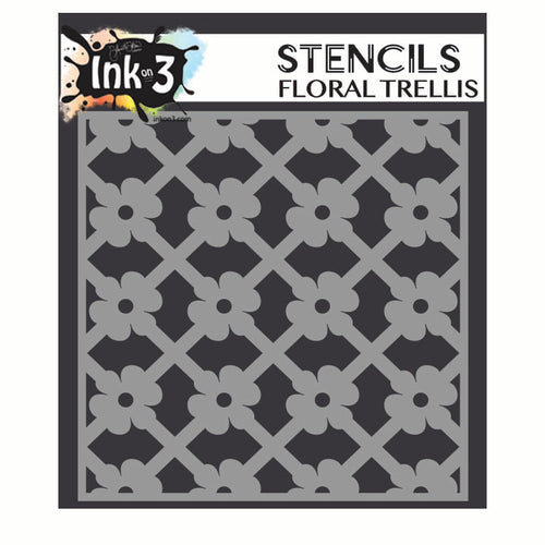 Floral Trellis Stencil inkon3.com