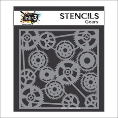 Gears 6x6 Stencil