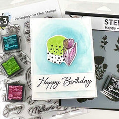 Happy Deco Floral 6x8 stamp set