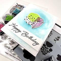 Happy Deco Floral 6x8 stamp set