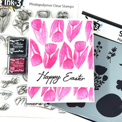 Happy Deco Floral 6x8 stamp set