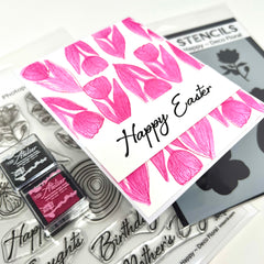 Happy Deco Floral 6x8 stamp set