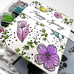 Happy Deco Floral 6x8 stamp set