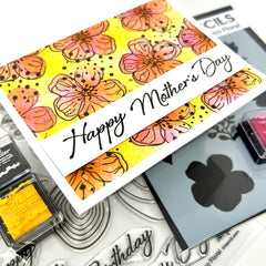 Happy Deco Floral 6x8 stamp set