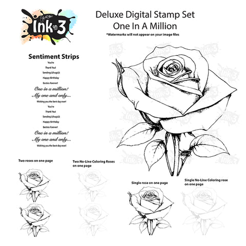 Happy Deco Floral 6x8 stamp set