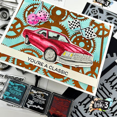 Gears Digital Background Stamp