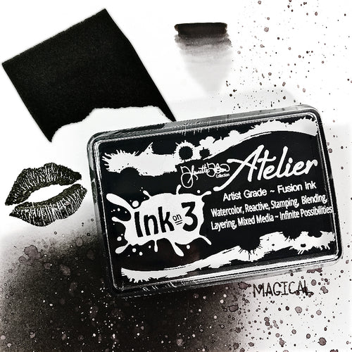 Atelier Pitch Black ~ Artist Grade Fusion Ink ~ Fleurette inkon3.com