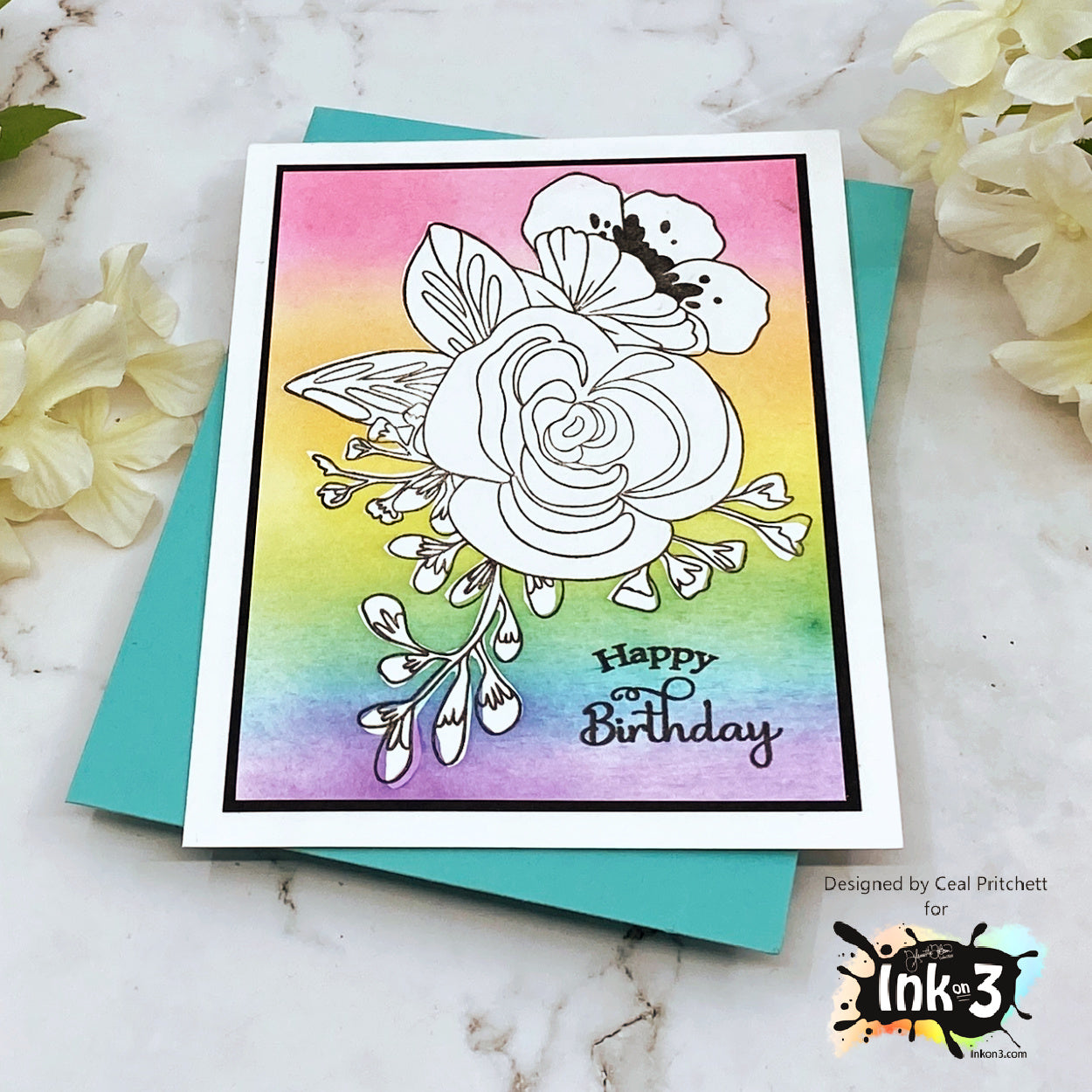 4-Piece Card Making Stamps Set - Wood Mounted Rubber Stamps for Card  Making, DIY Crafts, Scrapbooking - Happy Birthday, Thank You,  Congratulations