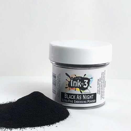 Black As Night Ultra-Fine Embossing Powder Ink On 3