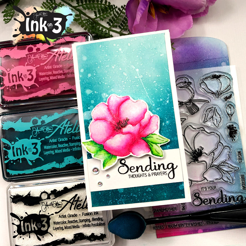 Card By: Fleurette Bloom ~  using Little Birdie Clear Stamps inkon3.com