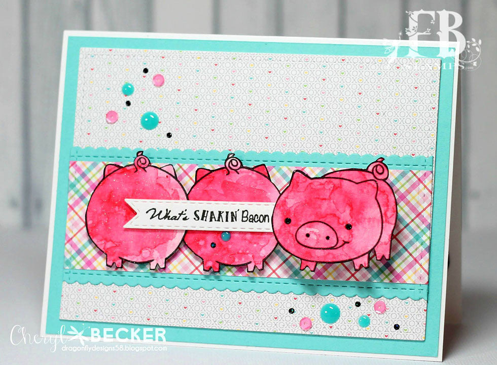 Card Example by Cheryl ~ using Three Little Pigs Stamp Set