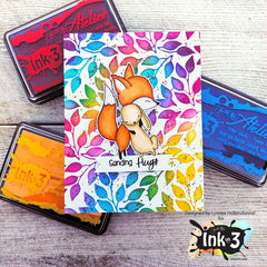 Fox & Bunny Hugs Clear Stamp  card example by Lynnea
