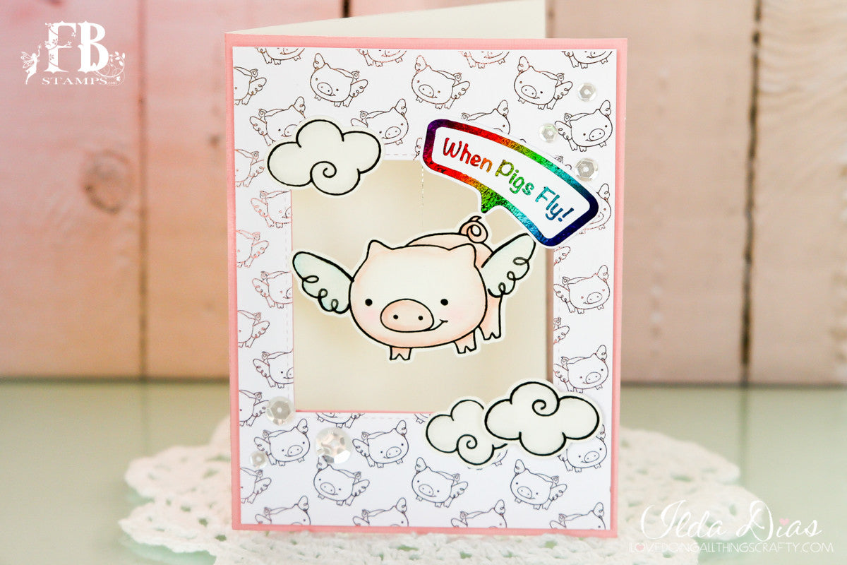 Card Example by Ilda ~ using Three Little Pigs Stamp Set