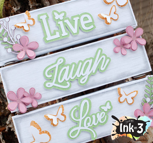 Live, Laugh, Love Sign 3D SVG Kit