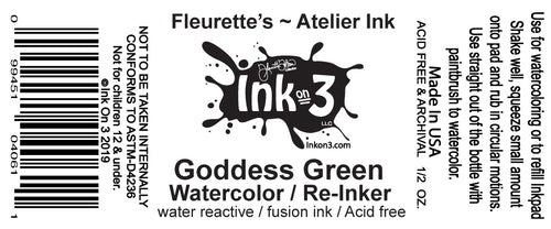Atelier Watercolor / Re-inker Goddess Green inkon3.com