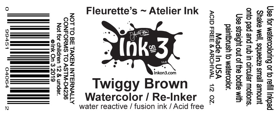 Atelier Watercolor / Re-inker Twiggy Brown inkon3.com
