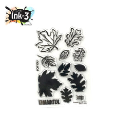 Thankful For You 4x6 Stamp Set fall leaves inkon3.com