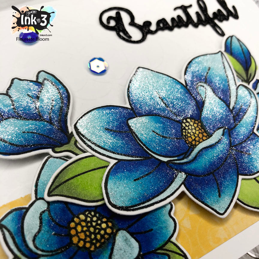 Big Bold Magnolia card example by Fleurette Bloom inkon3.com Ink On 3