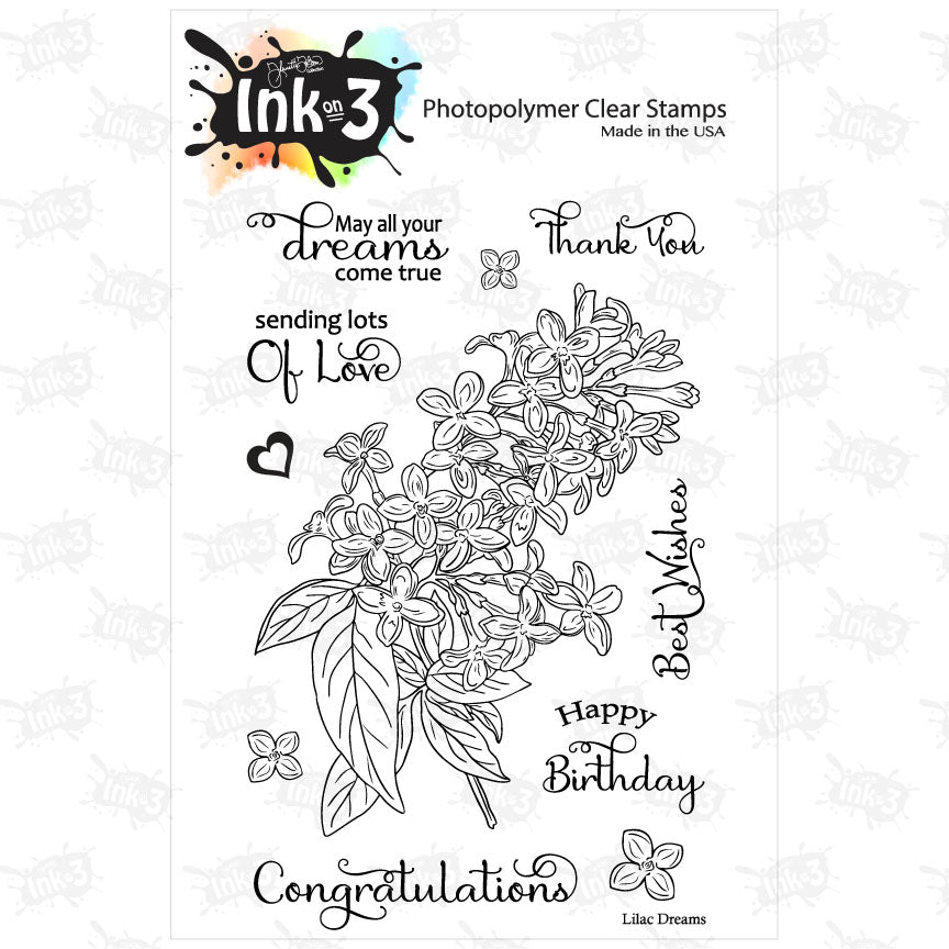Lilac Photopolymer Clear Stamp Set