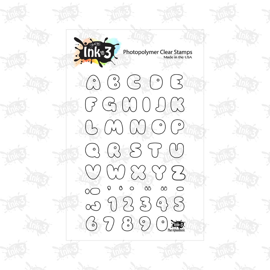 Phat Alphanumeric 4x6 Clear Stamps