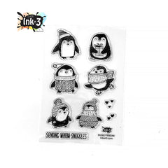 snuggly penguins 4x6 stamp set inkon3.com